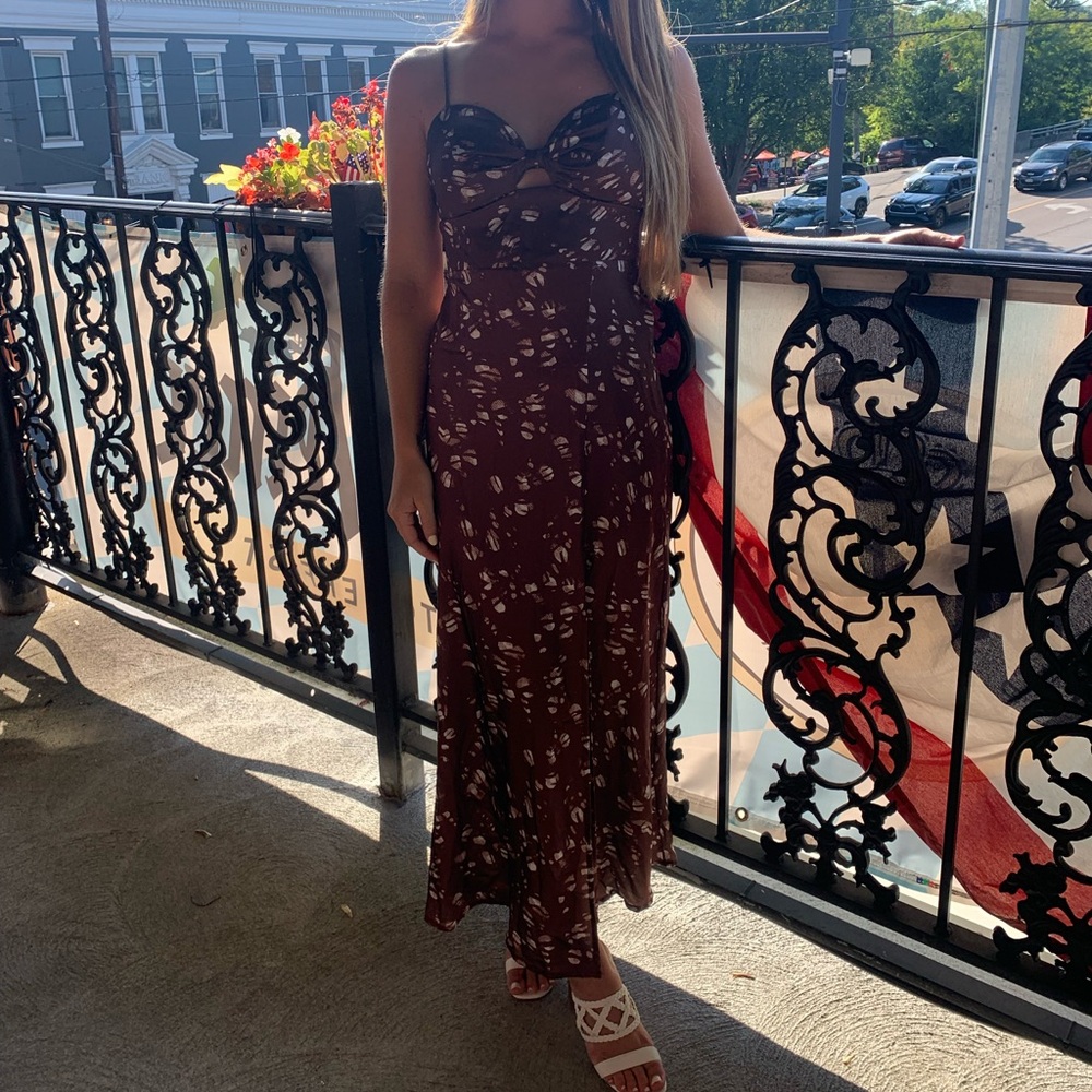 Lily whyt espresso maxi dress